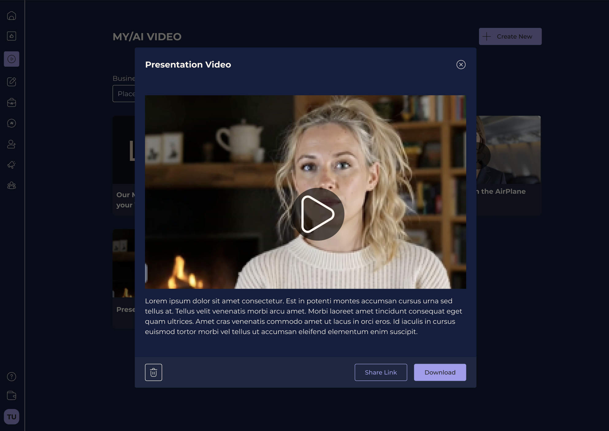 MY/AI VIDEO <br>(Coming soon)